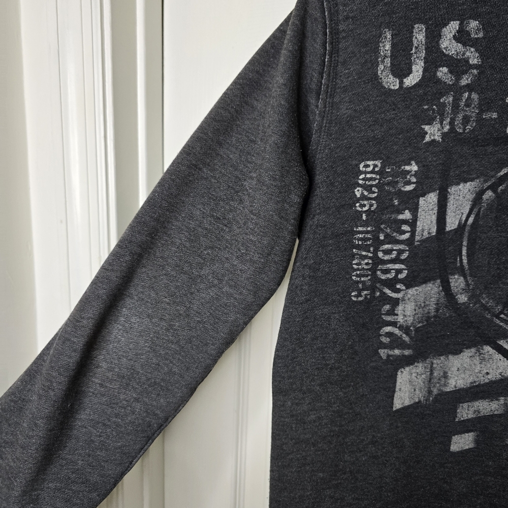 Helix Kids Gray Full Zip Hoodie US DIV 75 Graphic Front & Back XL (14) - Picture 11 of 14